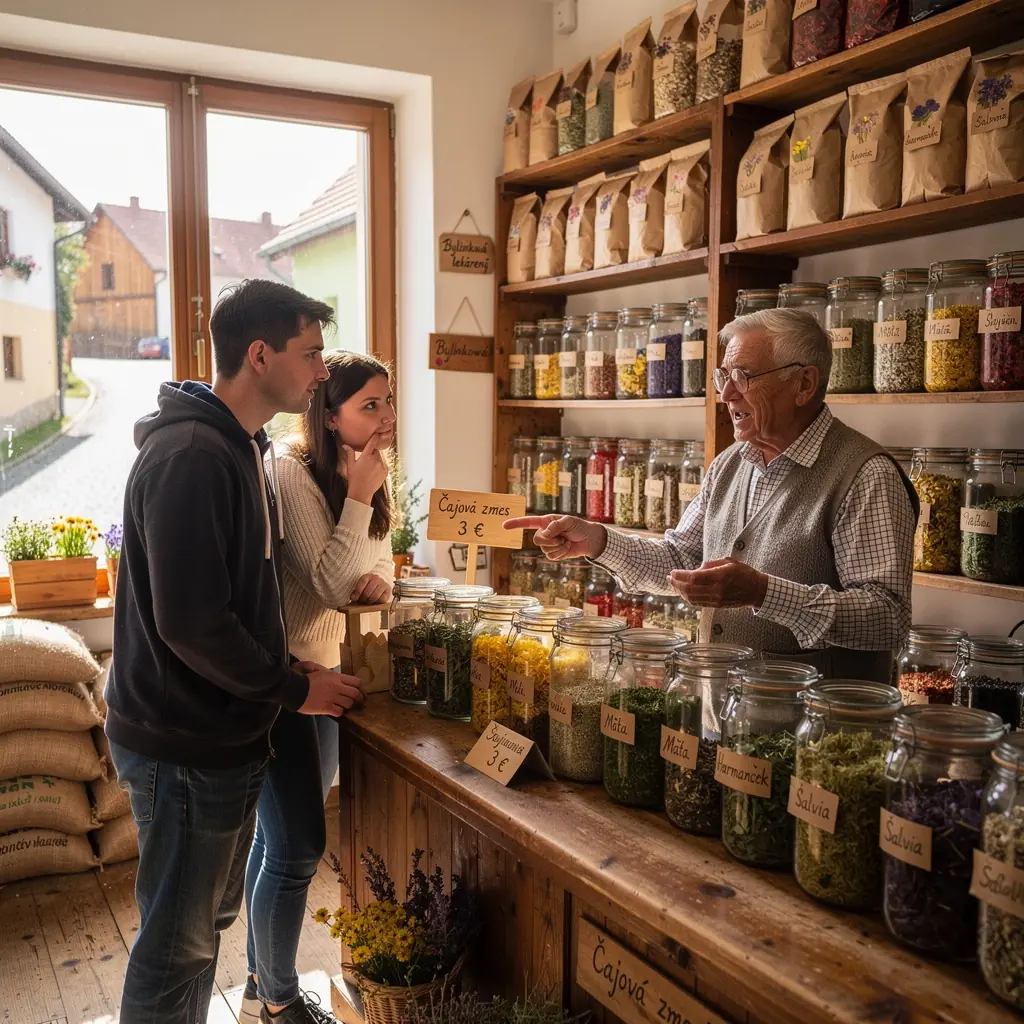 Bylinkový čaj s mätou a citrónovou trávou v sklenenej kanvici