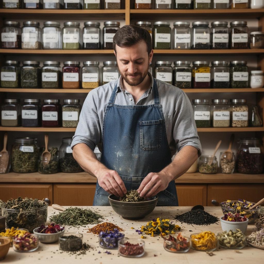 Žena relaxuje s šálkou bylinkového čaju na pohodlnej pohovke v príjemnom prostredí.